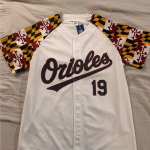 Orioles White and Multicolor Jersey